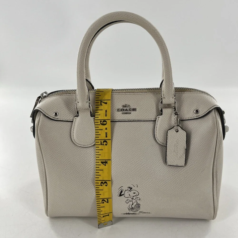 Coach Peanuts Limited Edition Snoopy Mini‎ Bennett Satchel Crossbody White Chalk